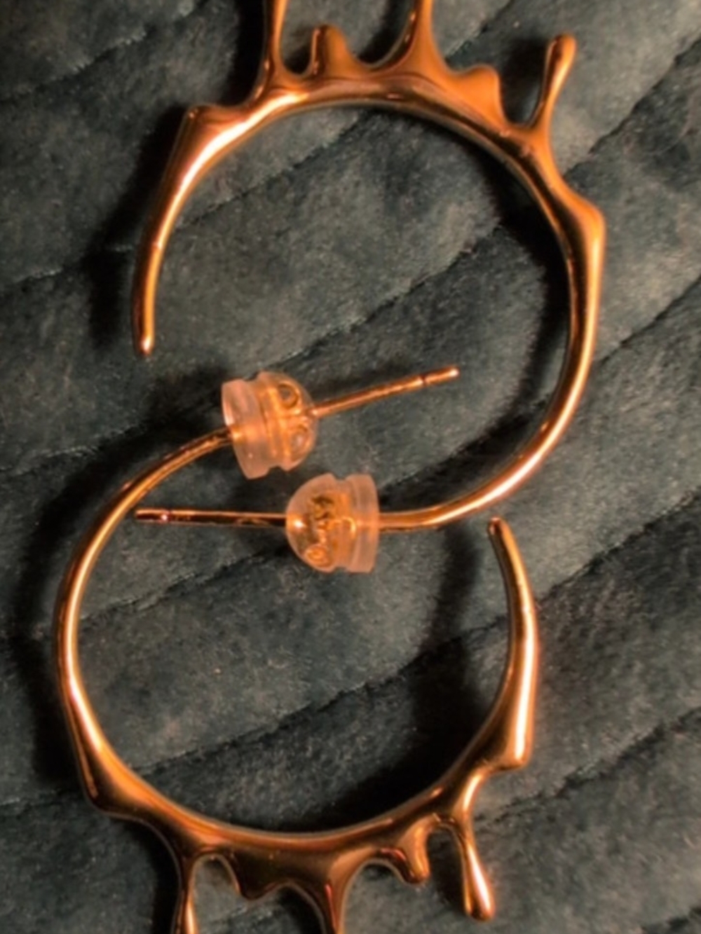 Gold-Tone Drip Hoop Earrings - Women Jewelry